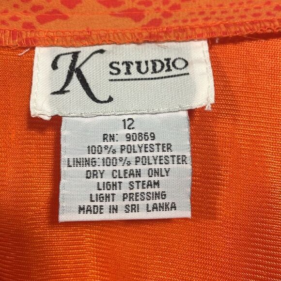 K studio orange wrap skirt - Picture 8 of 9